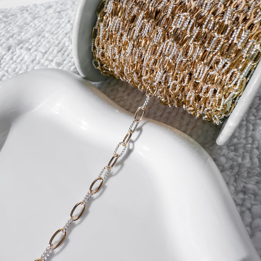 Mixed Metal Paperclip Chain