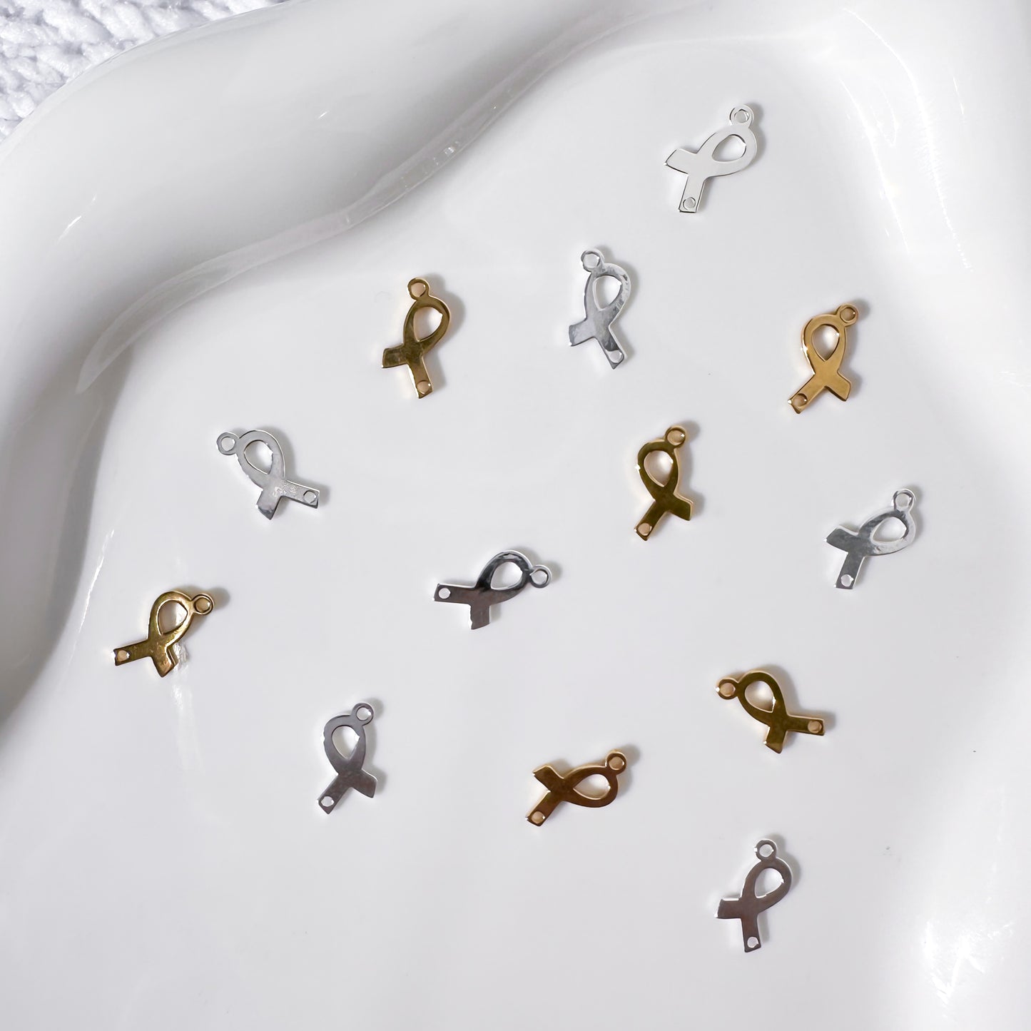 Breast Cancer Ribbon Connectors