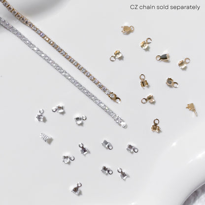 CZ Tennis Chain Connectors