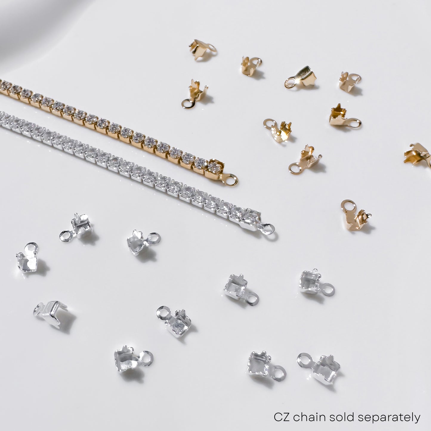 CZ Tennis Chain Connectors