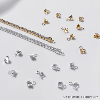 CZ Tennis Chain Connectors