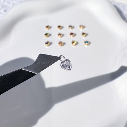 Heart Birthstone Charms