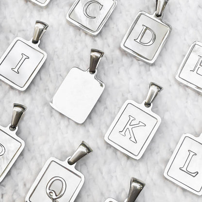 Mother Of Pearl Initial Pendants