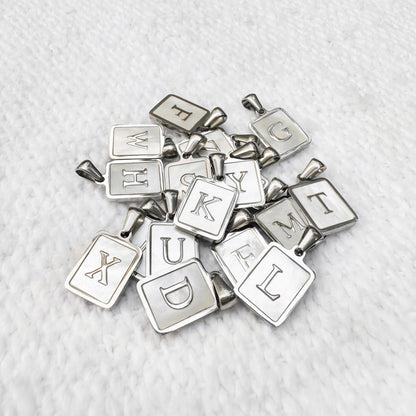 Mother Of Pearl Initial Pendant Necklace