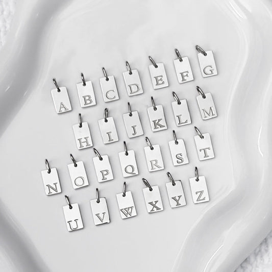 Mini Engraved Initial Pendants