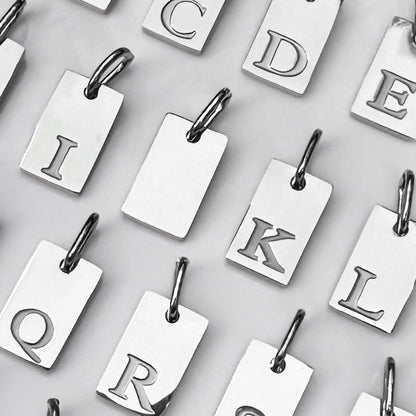 Mini Engraved Initial Pendants