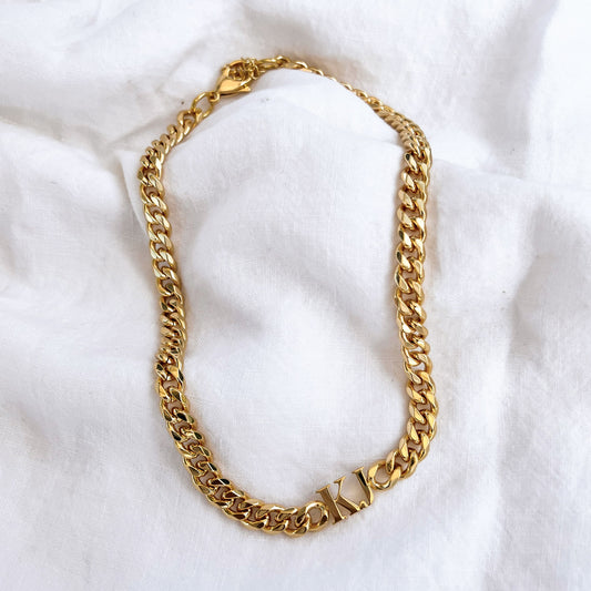 Custom Initial Cuban Necklace