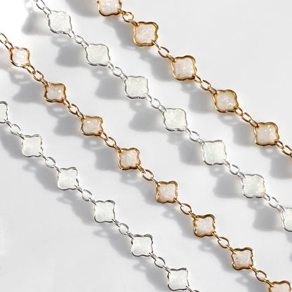 Clover Glitter Enamel Chain