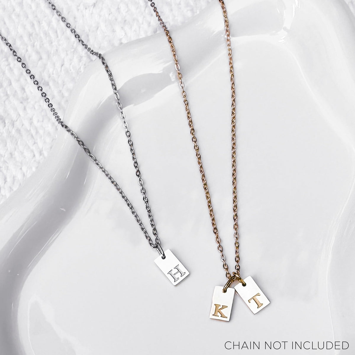 Mini Engraved Initial Pendants