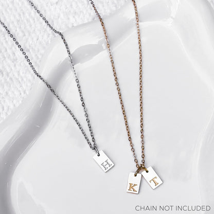 Mini Engraved Initial Pendants