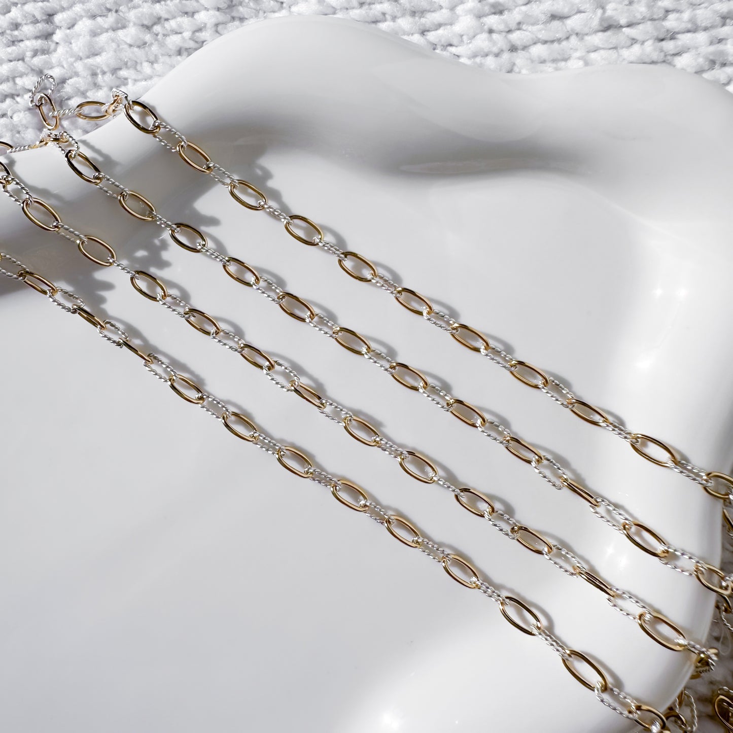 Mixed Metal Paperclip Chain