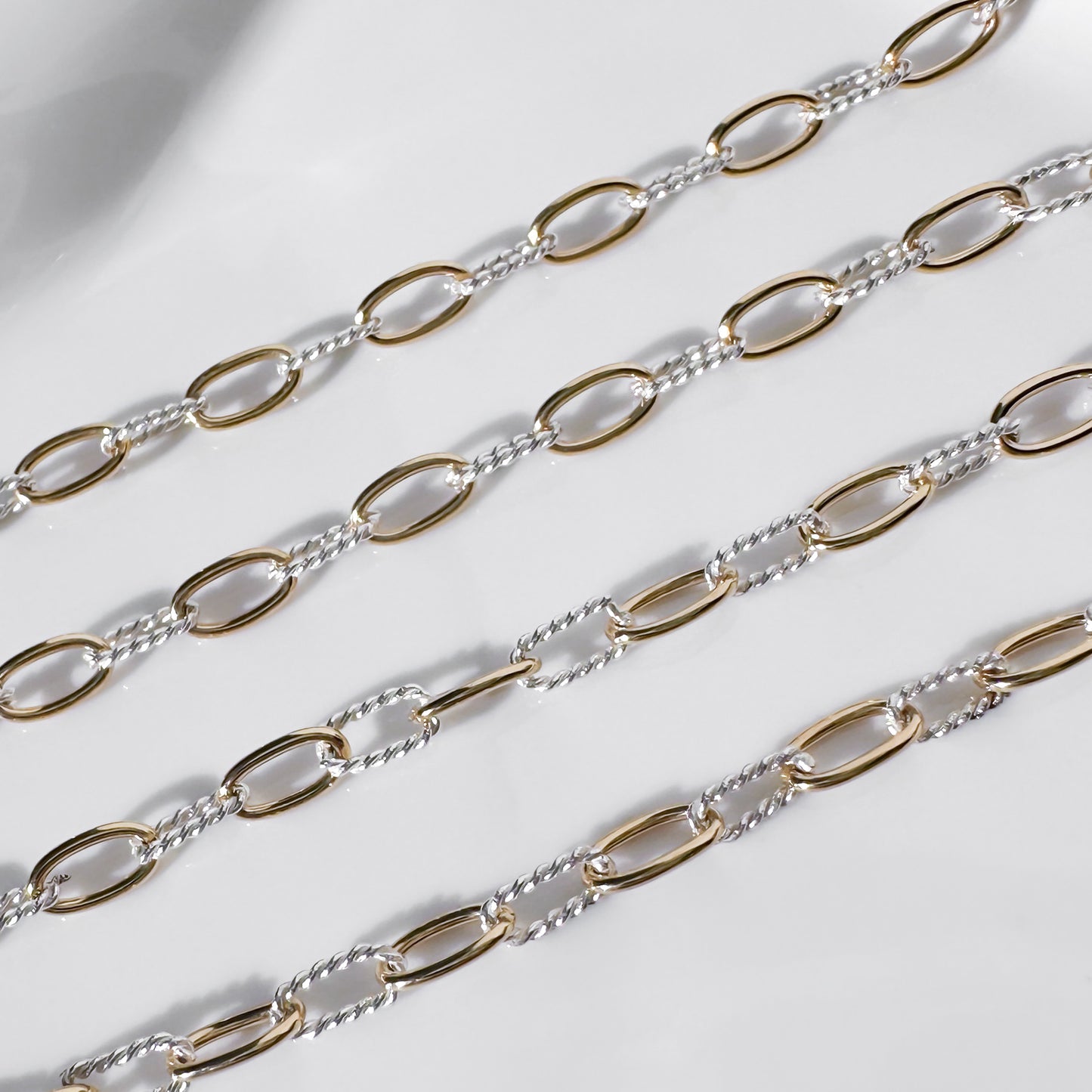 Mixed Metal Paperclip Chain