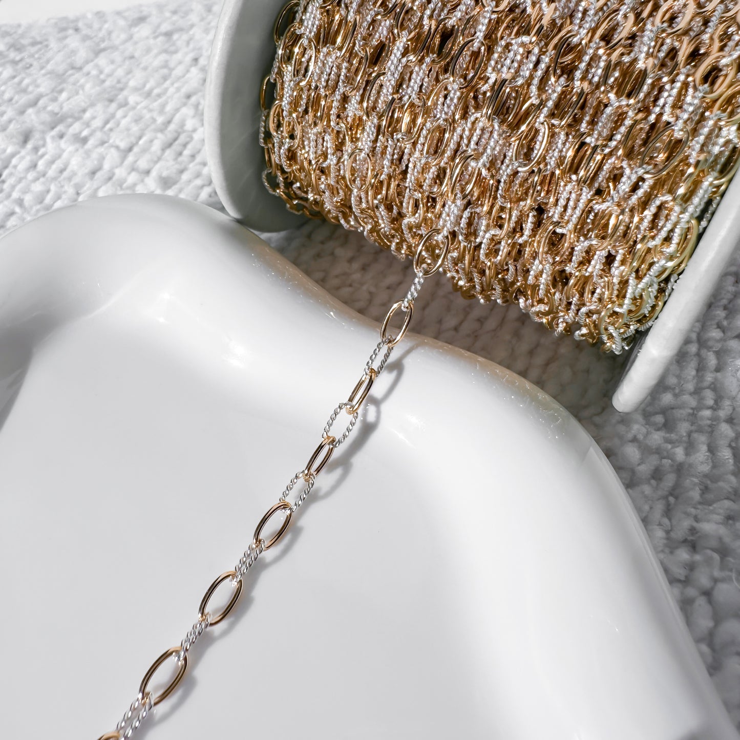 Mixed Metal Paperclip Chain