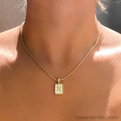 Mother Of Pearl Initial Pendants