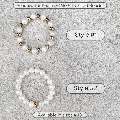Freshwater Pearl Stretchy Ring
