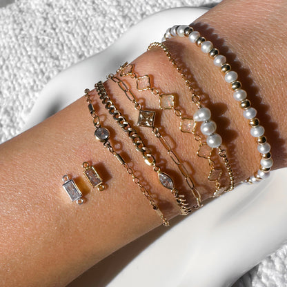 Rectangle Birthstone Connectors