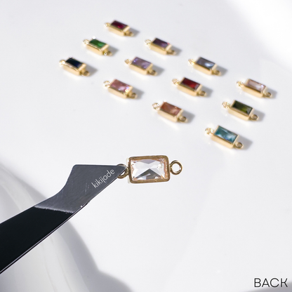 Rectangle Birthstone Connectors