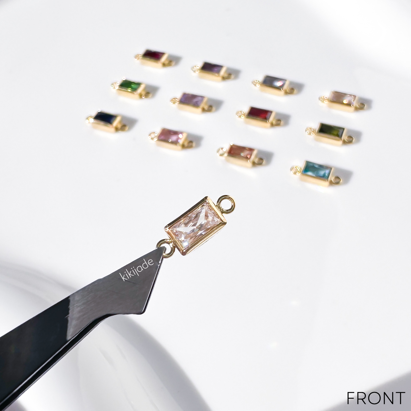 Rectangle Birthstone Connectors