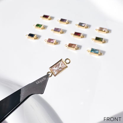 Rectangle Birthstone Connectors