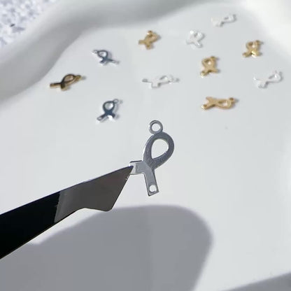 Breast Cancer Ribbon Connectors