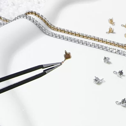 SS CZ Tennis Chain Connectors